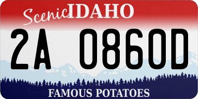 ID license plate 2A0860D