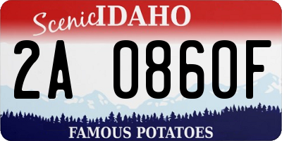 ID license plate 2A0860F