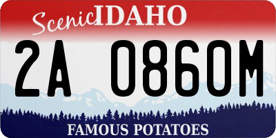 ID license plate 2A0860M
