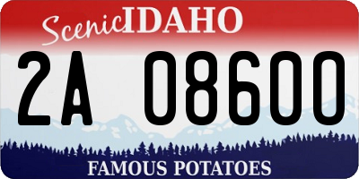 ID license plate 2A0860O