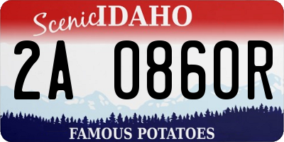 ID license plate 2A0860R