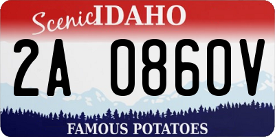 ID license plate 2A0860V