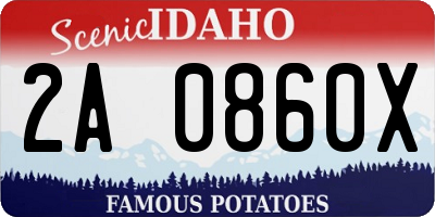 ID license plate 2A0860X