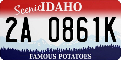 ID license plate 2A0861K