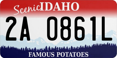 ID license plate 2A0861L