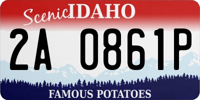 ID license plate 2A0861P