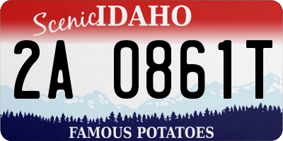 ID license plate 2A0861T