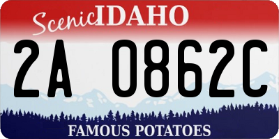 ID license plate 2A0862C