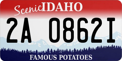 ID license plate 2A0862I