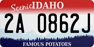 ID license plate 2A0862J