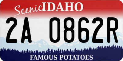 ID license plate 2A0862R