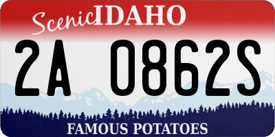 ID license plate 2A0862S