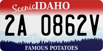 ID license plate 2A0862V
