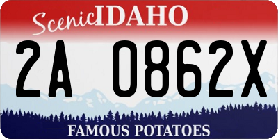 ID license plate 2A0862X