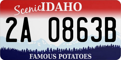 ID license plate 2A0863B