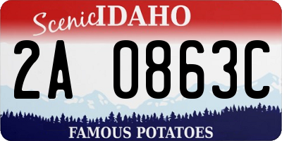 ID license plate 2A0863C