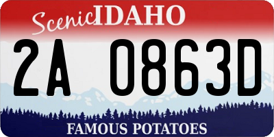 ID license plate 2A0863D