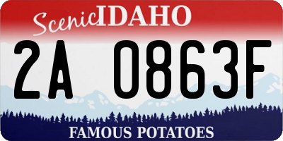 ID license plate 2A0863F