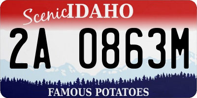 ID license plate 2A0863M