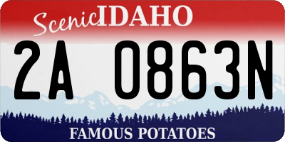 ID license plate 2A0863N