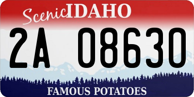 ID license plate 2A0863O