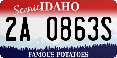 ID license plate 2A0863S