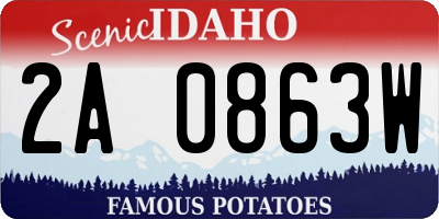 ID license plate 2A0863W