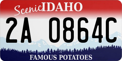 ID license plate 2A0864C