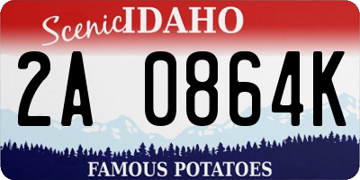 ID license plate 2A0864K