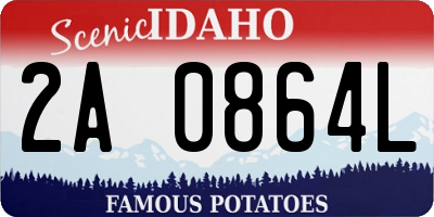 ID license plate 2A0864L