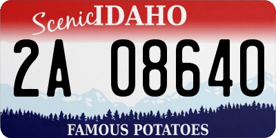 ID license plate 2A0864O