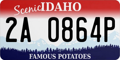 ID license plate 2A0864P