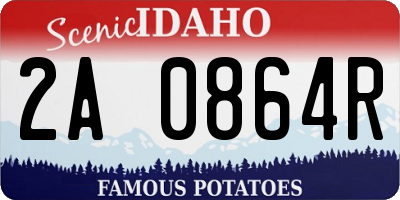 ID license plate 2A0864R