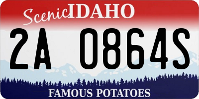 ID license plate 2A0864S