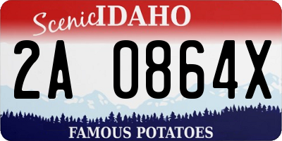 ID license plate 2A0864X