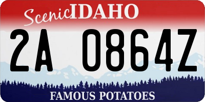 ID license plate 2A0864Z