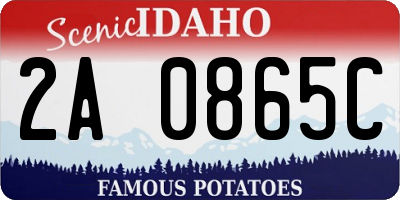 ID license plate 2A0865C