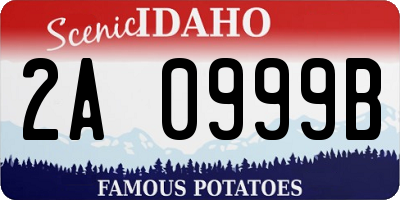 ID license plate 2A0999B