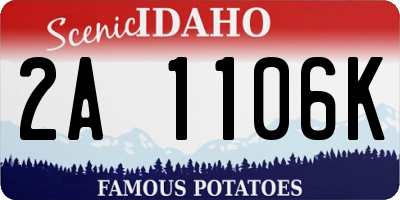 ID license plate 2A1106K