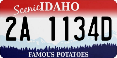 ID license plate 2A1134D