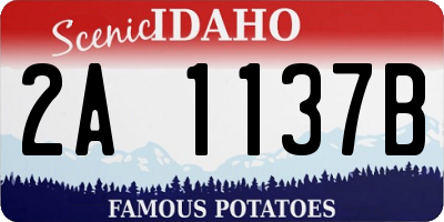 ID license plate 2A1137B