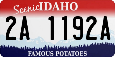 ID license plate 2A1192A
