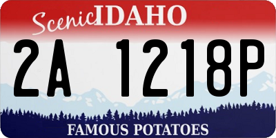 ID license plate 2A1218P