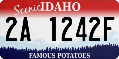 ID license plate 2A1242F