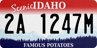 ID license plate 2A1247M