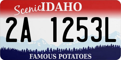 ID license plate 2A1253L