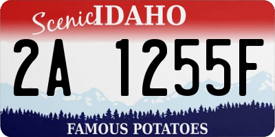 ID license plate 2A1255F