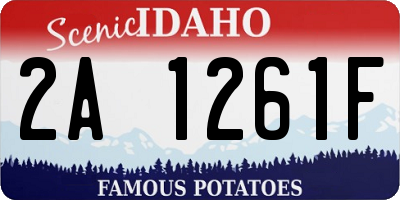 ID license plate 2A1261F