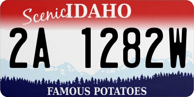 ID license plate 2A1282W