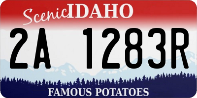 ID license plate 2A1283R